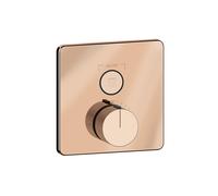 Termostato Gessi Hi-Fi listo para montar con botón de encendido/apagado. 1 vía, montaje en pared, 38717030, Color: PVD de cobre