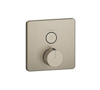 Termostato Gessi Hi-Fi listo para montar con botón de encendido/apagado. 1 vía, montaje en pared, 38717149, Color: Óptica Finox