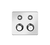Termostato Gessi Hi-FI listo para montar con botón de encendido/apagado, 2 vías, ducha de lluvia y teleducha, montaje en pared, 65232031, Color: cromado