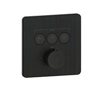 Termostato Gessi Hi-Fi listo para montar con botón de encendido/apagado. 3 vías, montaje en pared, 38719187, Color: Bronce antiguo