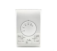 Termostato giratorio mecánico para unidad de bobina de ventilador de aire acondicionado, interruptor de control de temperatura de 220 V CA con diafragma de metal, modo de cable simple/doble, placa de