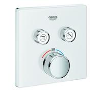 Termostato Grohe Grohtherm SmartControl con dos válvulas de cierre, pared color rosa luna blanco, 29156LS0