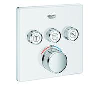 Termostato Grohe Grohtherm SmartControl con tres válvulas de cierre, pared de color rosa luna blanco, 29157LS0