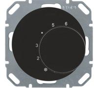 Termostato Hager Berker Negro Brillante Con Contacto Conmutado R1R3 - 20262045