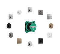 Termostato hansgrohe ShowerSelect Comfort E, empotrado, 2 consumidores, roseta cuadrada, 15572000, Color: cromado