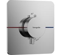 Termostato hansgrohe ShowerSelect Comfort Q, empotrado, 1 consumidor, roseta Soft Edge, 15588000, Color: cromado