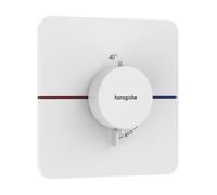 Termostato hansgrohe ShowerSelect Comfort Q, empotrado, 1 consumidor, roseta Soft Edge, 15588700, Color: Blanco Mate