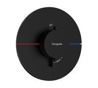 Termostato hansgrohe ShowerSelect Comfort S, empotrado, 1 consumidor, roseta redonda, 15559670, Color: negro mate