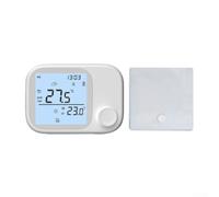 Termostato inalámbrico inteligente para Tuya con soporte Rf433 y pantalla táctil de pantalla completa para control de voz Alexa carcasa de plástico blanco (sin WiFi)
