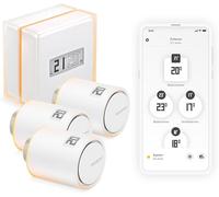 Termostato inteligente Netatmo de 3 cabezales con control por app WiFi y control de calefacción.