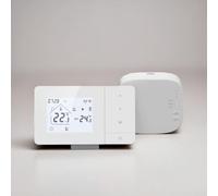Termostato inteligente Wifi para control de voz de calefacción de caldera | Control de voz a través de Alexa, para Google for Home, manos libres para ajuste de temperatura, inteligente para integración