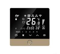 Termostato inteligente WiFi para sistemas de acondicionamiento central/calefacción de suelo, termostato programable, calefacción de caldera para control Tuya (dorado)