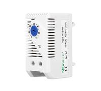 Termostato Mecánico Ajustable 0-60 °C KTS011, Interruptor de Control de Temperatura Compacto para Carril DIN, Regulador de Temperatura Normalmente Abierto (NO) para Ventilación y Refrigeración