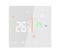 Termostato programable WiFi para aplicación Tuya, controlador de temperatura inteligente con pantalla táctil con control remoto para acceso, bloqueo infantil y pantalla meteorológica para sistemas de