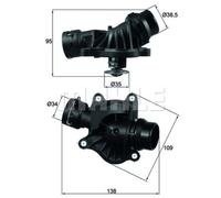 Termostato, refrigerante MAHLE TI 234 88