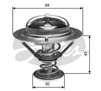 Termostato sin carcasa (cárter) TH27088G1 GATES para MITSUBISHI KIA