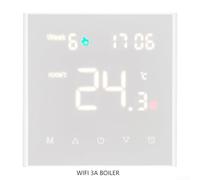 Termostato WiFi para Suelo Radiante para inteligente Programable para alexa Google Home para caldera Gas Negro 8.6cm(gas boiler 3A WiFi)