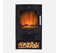 Termov.ceramico ptc candor 1800w negro 2pot efecto llama indep.c/mando