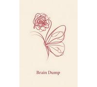 Terracotta Butterfly Brain Dump Notebook: 6x9 Inch Journal with Mental Declutter Templates, Guided ADHD Task Organizer, Minimalist Cream Rose Gold ... Art Thought Mapping Daily Planner, 110 Pages