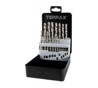 Terrax-a214214-juegos de 19 brocas din 338 tipo n hss rectificadas
