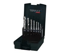 TERRAX A245058TX - Juego de 7 machos máquina M DIN 371/376 tipo C 35º, HSS rectificados