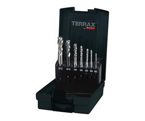TERRAX A245058TX - Juego de 7 machos máquina M DIN 371/376 tipo C 35º, HSS rectificados