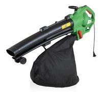 TERRE JARDIN Aspirador Soplador Triturador 3000W, Bolsa 45L, Ratio 1:10 | Aspirador soplador triturador eléctrico 3000W con saco de 45 L, ratio de triturado 1:10, tubos de 119 cm y solo 3,8 kg