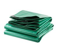TERRE JARDIN - Lona de protección Exterior, 4 x 5 m - Lona Impermeable, Ultra Pesada y Resistente, Polietileno 240 g/m², Anti UV - Lona para leña, Sitio - Ojales de Aluminio