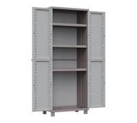 Terry Armario 369 de Resina con 3 Baldas, Gris, 68 x 37,5 x 170 cm