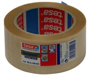 TESA 04100-00235-00 - Cinta de embalaje de PVC rugoso serie 4100-66m x 50mm Transparente c/etiq