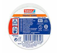 Tesa Cinta aislante 53988 10 mt x 19 mm Blanca Homologada - Rollo (caja 10 unidades)