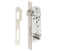 TESA 2030 Cerradura de embutir para puertas de madera, reversible, niquelada