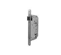 TESA 2037F Cerradura institucional para puertas cortafuego, nueca doble, antipánico, picaporte reversible, sin cilindro, entrada 70 mm, acero inoxidable