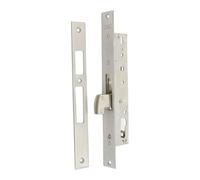 TESA 4241203AI cerradura monopunto de palanca basculante 2241, entrada 20 mm, acero inoxidable, sin cilindro, compatible con cilindro de leva corta, incluye cerradero y escudo E210