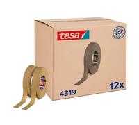Tesa 4319 - Cinta de papel adhesiva de alta calidad para pintura y embalaje, 72 rollos, 50 m x 25mm