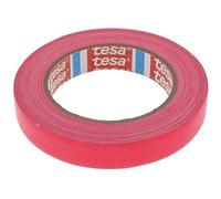 Tesa 4671 - Cinta adhesiva de tela Gaffer, tejido recubierto de PE de colores, grueso, interior y exterior, muy adhesivo, para artes y espectáculos, señalización, 19 mm x 25 m (rosa neón)