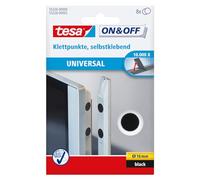 TESA 55226-00000-02 - Círculos de cierre uso Universal ON&OFF - 16mm, 8 pares, Negro