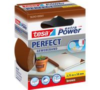 Tesa lot de 3 rubans toilé adhésif extra power 38 mm x 2,75 m marron