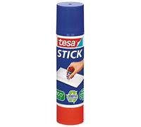 tesa 57026-00200 - Pegamento en barra, 20 gr, Verde | Pegamento para papel sin olor - aplicación limpia, sin disolventes y lavable con agua fría - colegio, oficina y manualidades