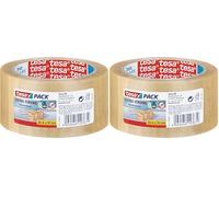 tesa 57171-00000-03 57171-00000-03-Cinta de Embalaje de PVC Serie 4120-66m x 50mm Transparente, Not_Applicable, 66 m x 50 mm (Paquete de 2)