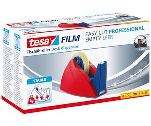 Tesa 57422-00000-01 Portarrollos Sobremesa Easy Cut | Dispensador de sobremesa recargable y estable - Cuchilla dentada afilada - Para hogar, colegio y oficina