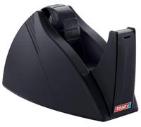 Tesa 57422-00001-01 - Portarollos de sobremesa, negro | Dispensador de sobremesa recargable y estable - Cuchilla dentada afilada - Para hogar, colegio y oficina