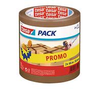 Tesa 57456 - Cinta de Embalaje, 2 rollos de 66 m x 50 mm, Marrón
