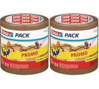 tesa 57456 - Cinta de Embalaje, 2 rollos de 66 m x 50 mm, Marrón (Paquete de 2)