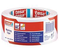 tesa Cinta de señalización temporal 60760-00088-15 33 m x 50 mm Roja/Blanca