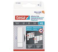 tesa 77771-00002-00 - Tiras adhesivas extraíbles para colgar cuadros en papel pintado, color blanco