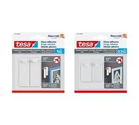 tesa 77773-00001-00 Clavo Adhesivo Para Paredes Pintadas Y Yeso + TE77772-00001-00 SMS Clavo Adhesivo hasta 0,5Kg para Pared Pintada, Standard, Set de 2 Piezas