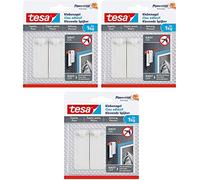 tesa 77773 Clavo adhesivo para papel pintado y yeso/Clavos autoadhesivos para superficies sensibles/Sin residuos/Capacidad de retenci?n 2 x 1 kg, 1 kg, 2 piezas (3)
