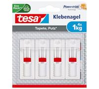 tesa Clavo adhesivo ajustable 77774, altura regulable, autoadhesivo, 4 uds blanco