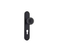 tesa accionamiento exterior para dispositivo antipánico de sobreponer, pomo tirador fijo con bocallave 72 mm, negro, incluye tornillos